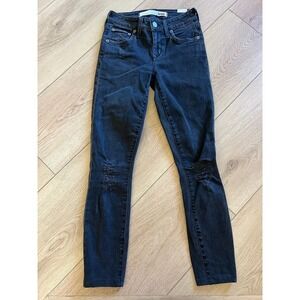 Lovers Friends DENIM Black Distressed Skinny Jeans Women's‎ Size 23